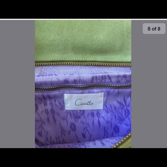 Camilla Franks embroidered suede clutch boho bag